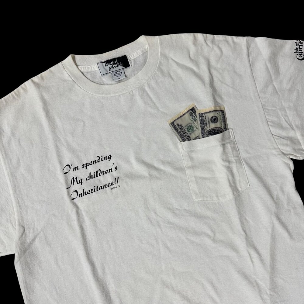 Vintage TShirt Im Spending My Childrens Inheritance Large Isle of Capri souvenir - Picture 1 of 11